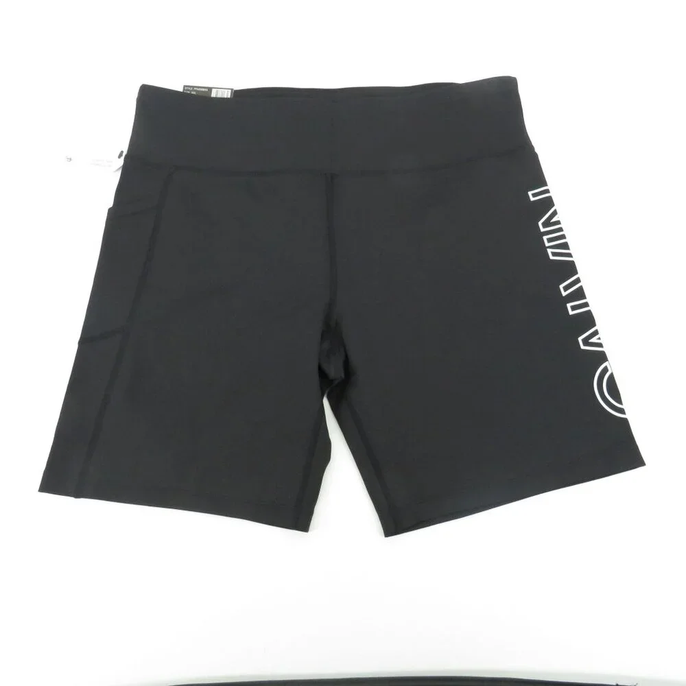 Calvin Klein Women's High-Waisted Bike Shorts XXL Black NWT $39.50 - Picture 3 of 5